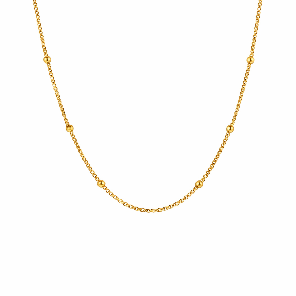 Collier Niyah Chaîne Or avec Perles