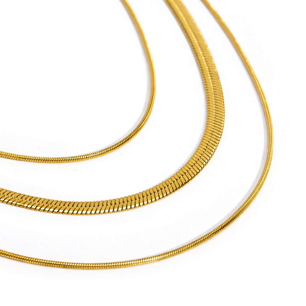 Collier Chaîne Multicouches