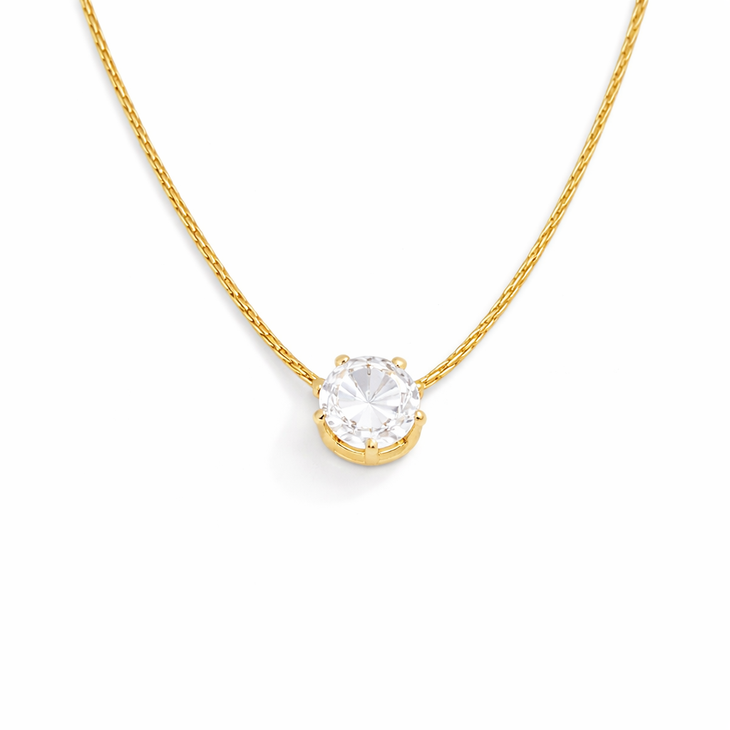 Collier Cristal Rond Délicat