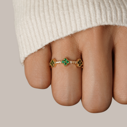 Bague Trèfle Cristal