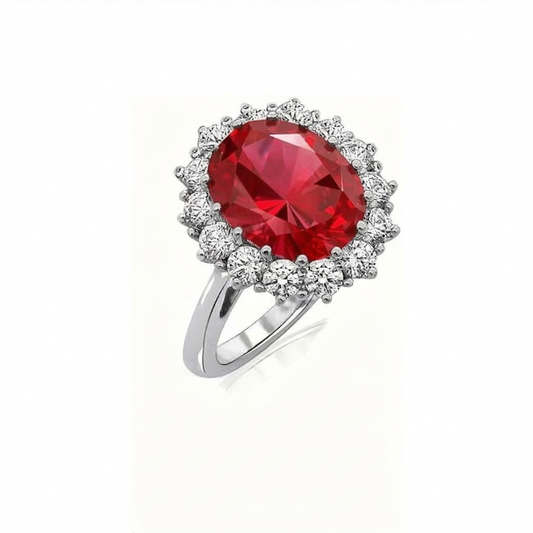 Bague Couronne Écarlate Rubis