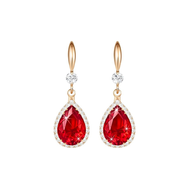 Boucles Goutte Rubis