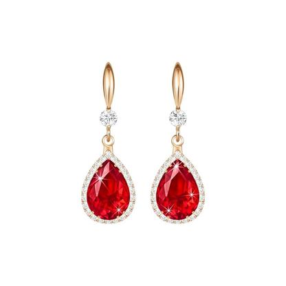 Boucles Goutte Rubis