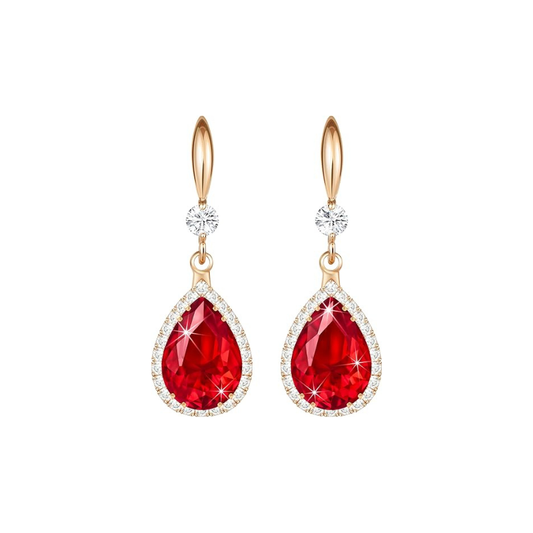 Boucles Goutte Rubis