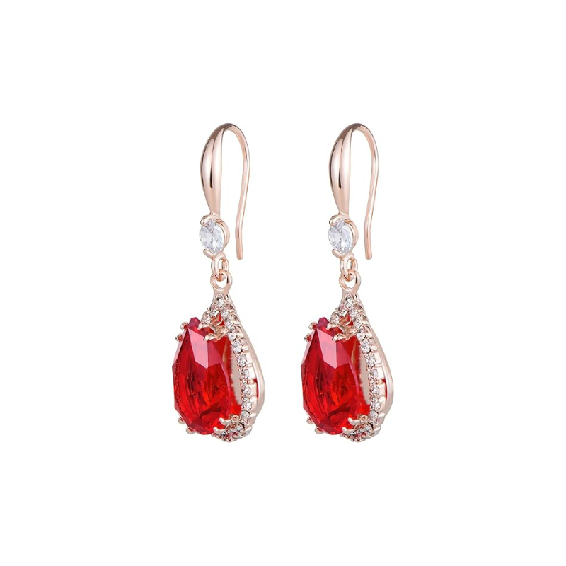 Boucles Goutte Rubis