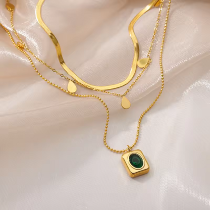 Collier Émeraude Leona