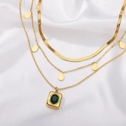 Collier Émeraude Leona