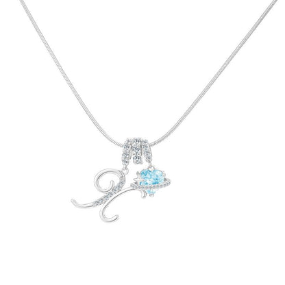 Collier avec pendentif cœur initial