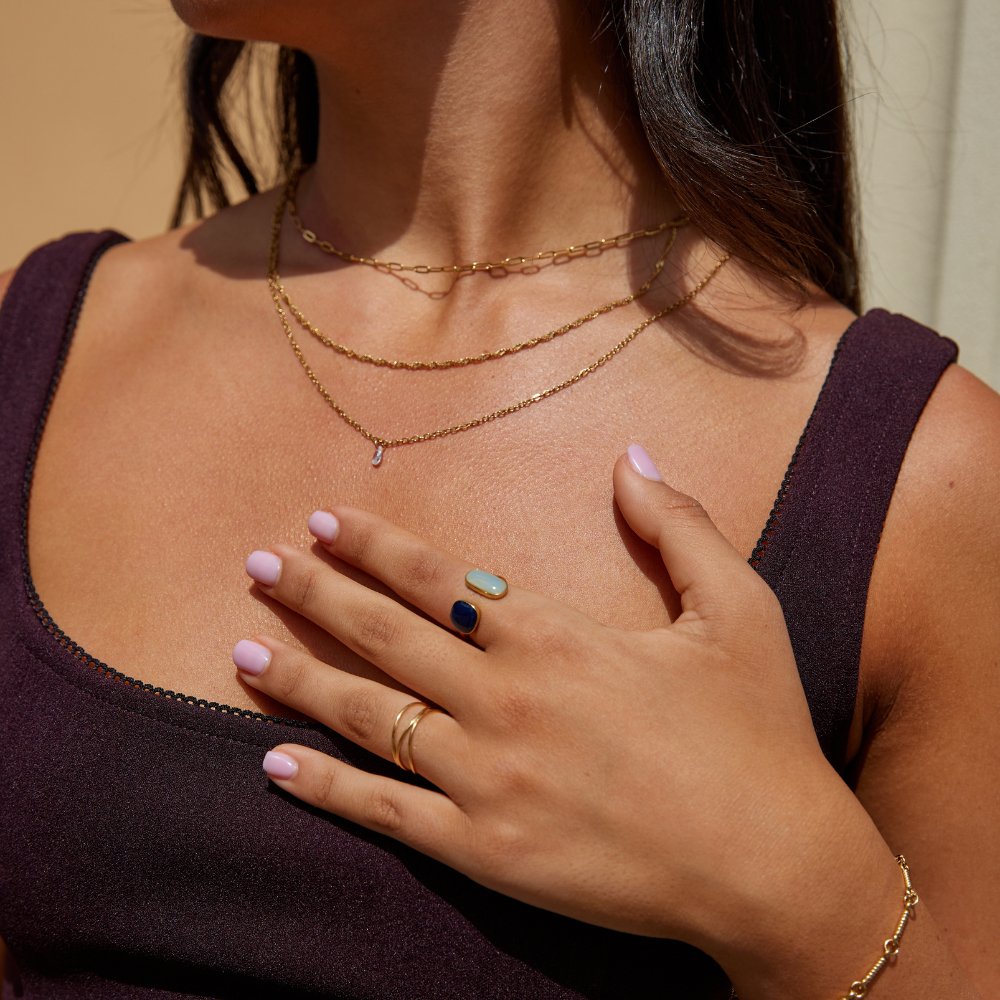 Bague Enroulée Aigue-marine