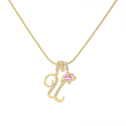 Collier avec pendentif cœur initial