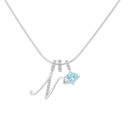Collier avec pendentif cœur initial