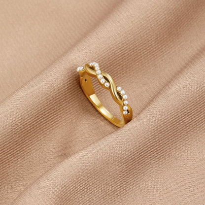 Bague Bella Torsade Perle