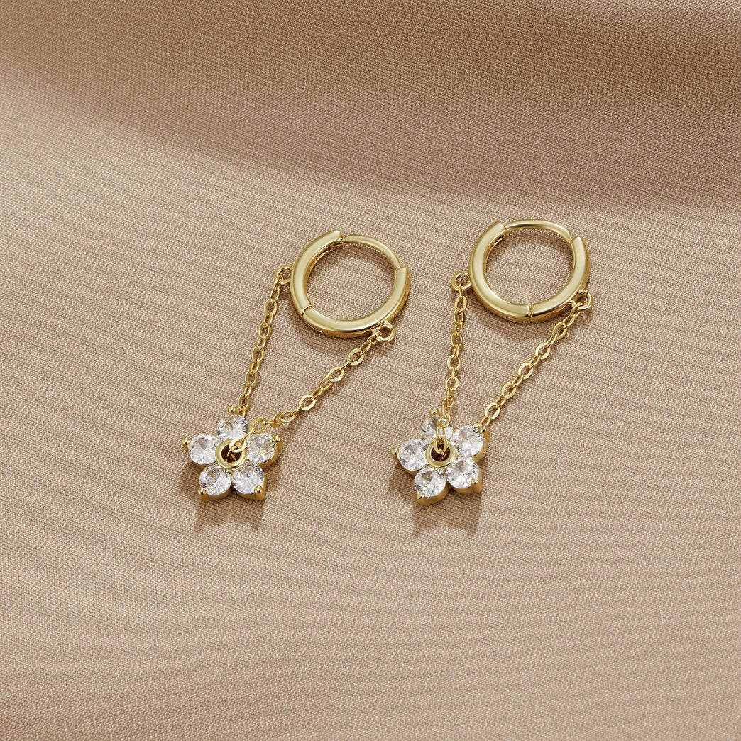 Boucles pétale cristal