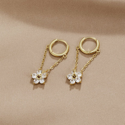 Boucles pétale cristal