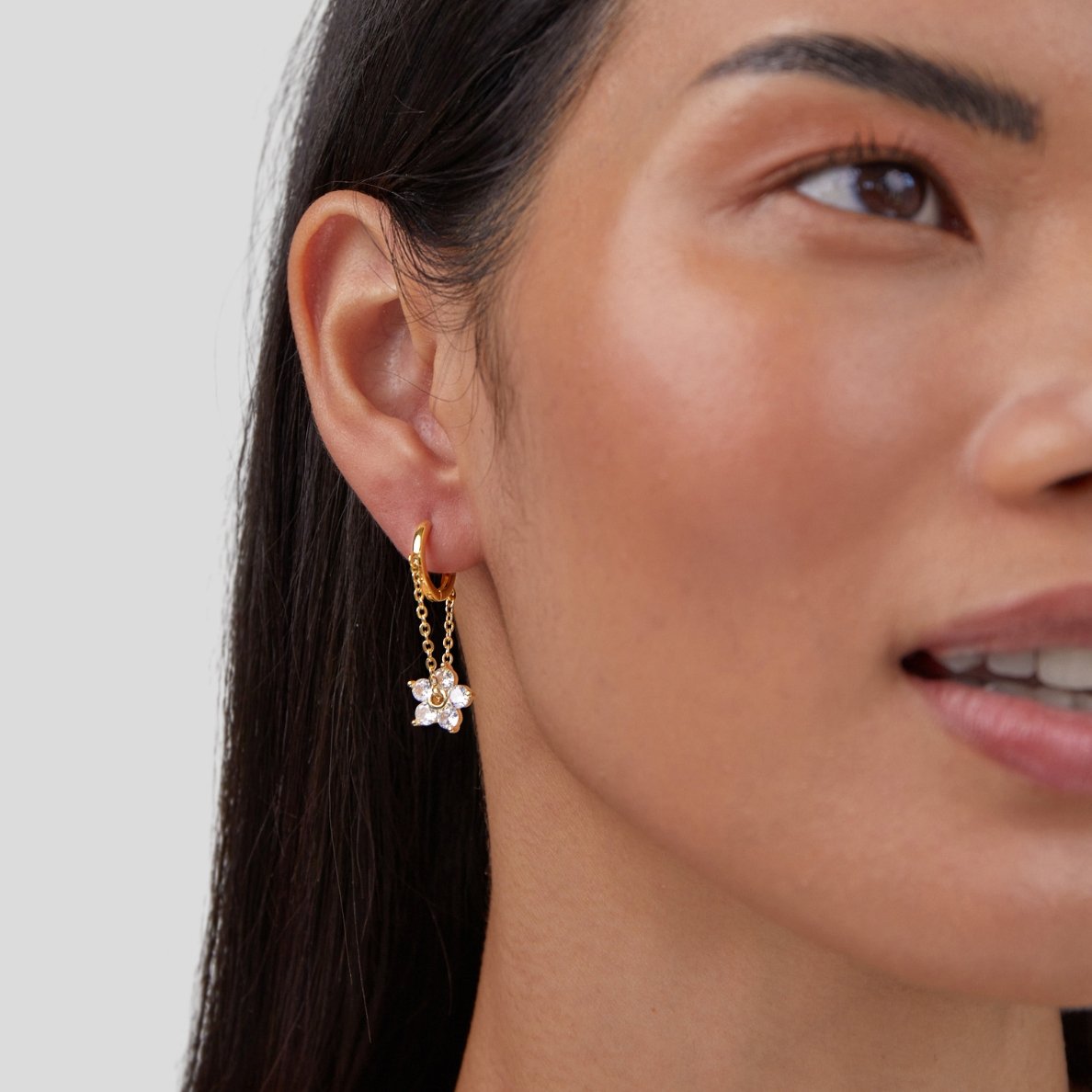 Boucles pétale cristal