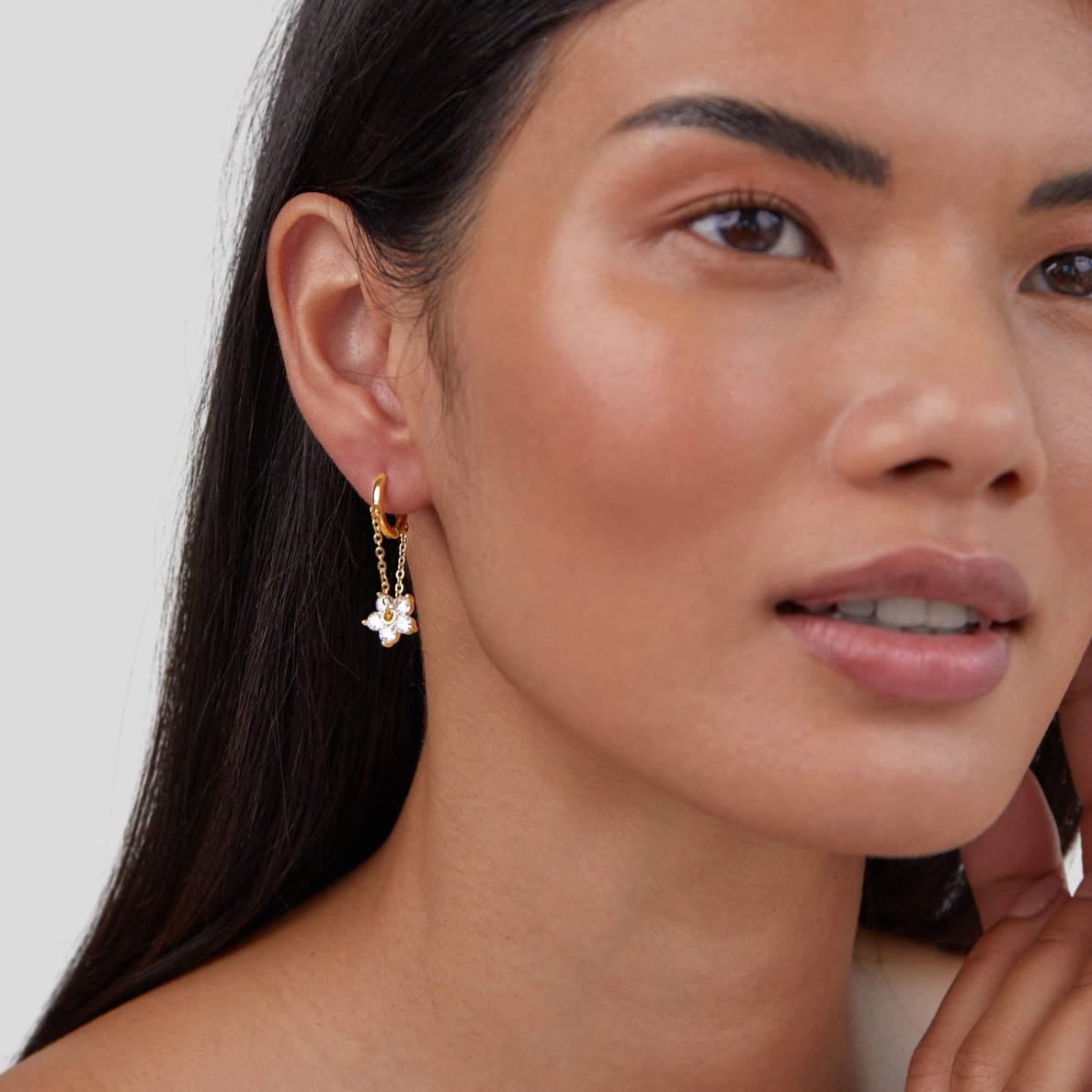Boucles pétale cristal