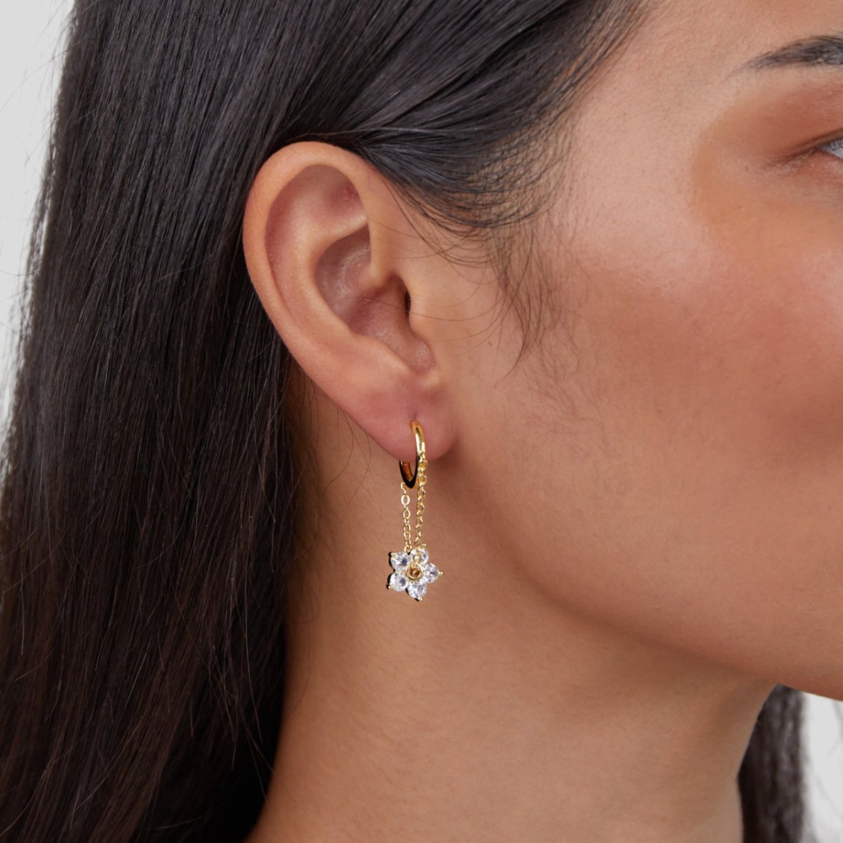 Boucles pétale cristal