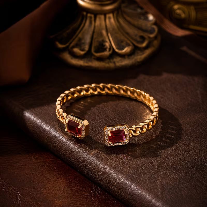 Bracelet Rubis Ouvert Veloria
