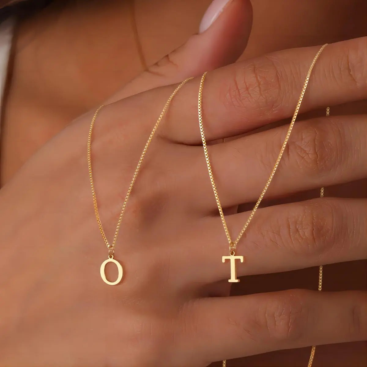 Collier avec lettres d'amour-initiales