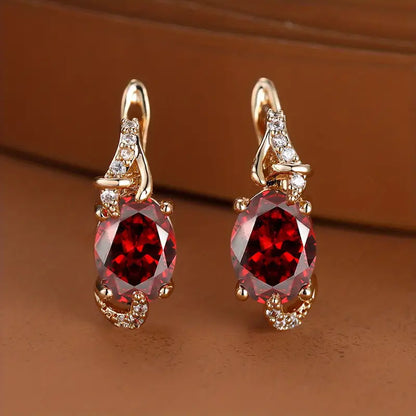 Boucles Goutte Crépuscule Rubis