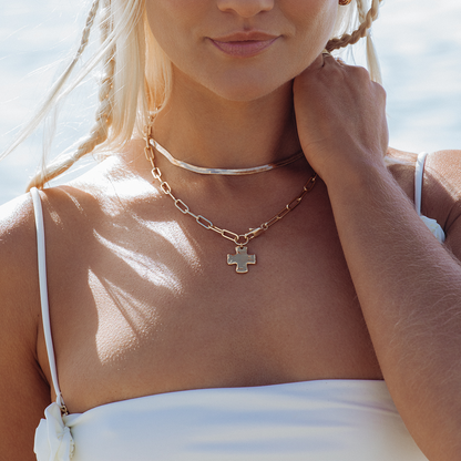 Collier Croix Chunky