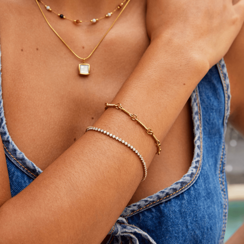Bracelet Cordelia Tennis Doré
