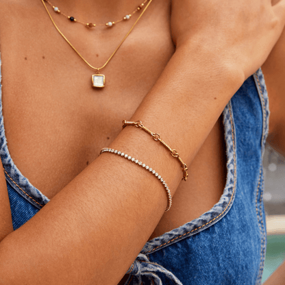 Bracelet Cordelia Tennis Doré