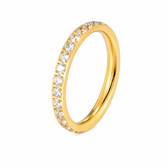 Bague Arquette Dorée Cristaux