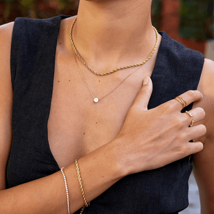Collier Cristal Rond Délicat
