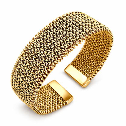 Bracelet en Maille Dorée Vintage