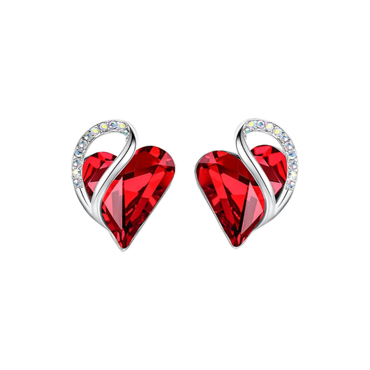 Boucles Cœur Infini Rubis