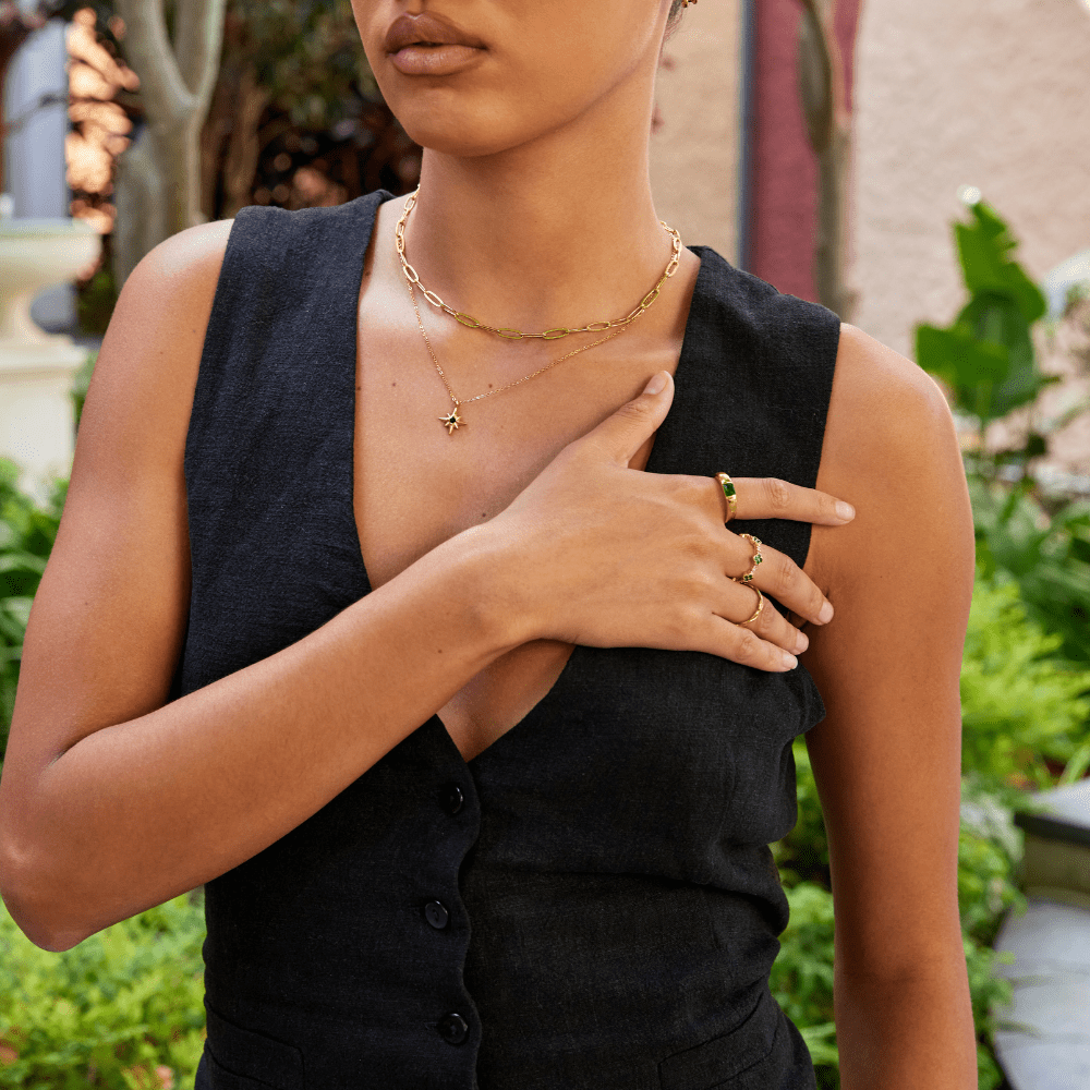 Bague Ember Émeraude Dorée