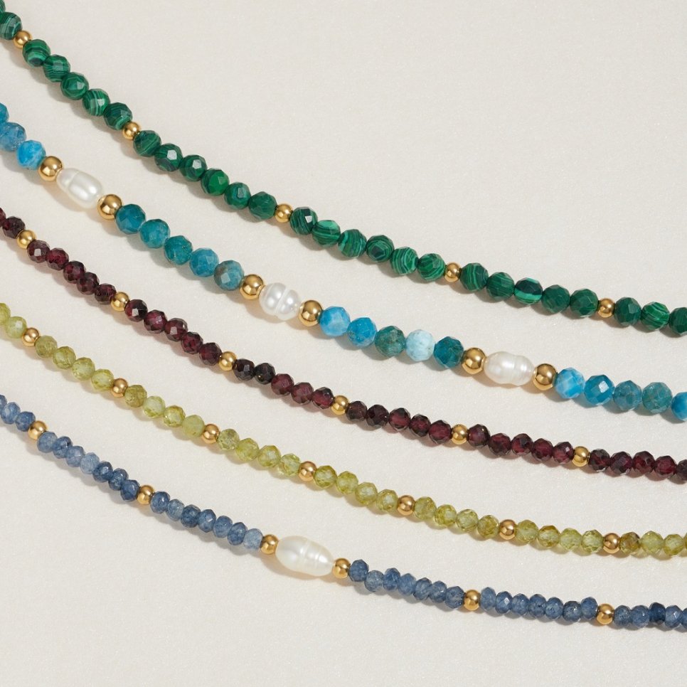Bracelet Émeraude Perlé