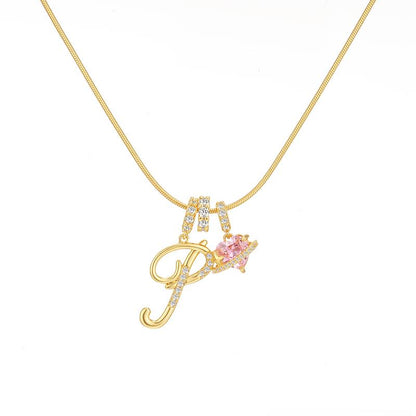 Collier avec pendentif cœur initial