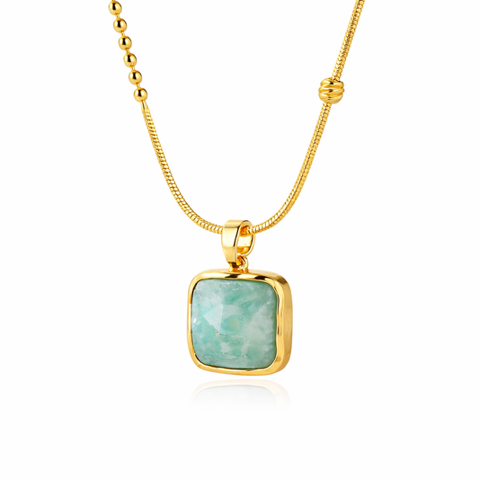Collier Lucia avec Pendentif Vert