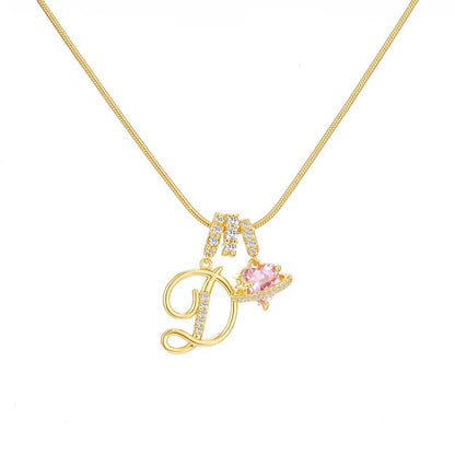 Collier avec pendentif cœur initial