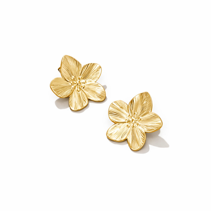 Boucles fleur or