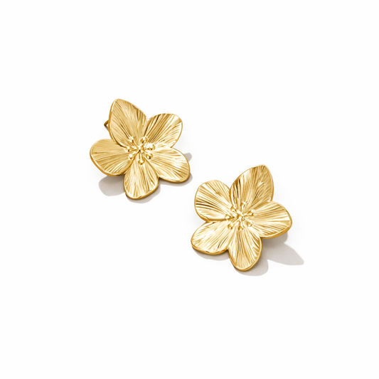 Boucles fleur or