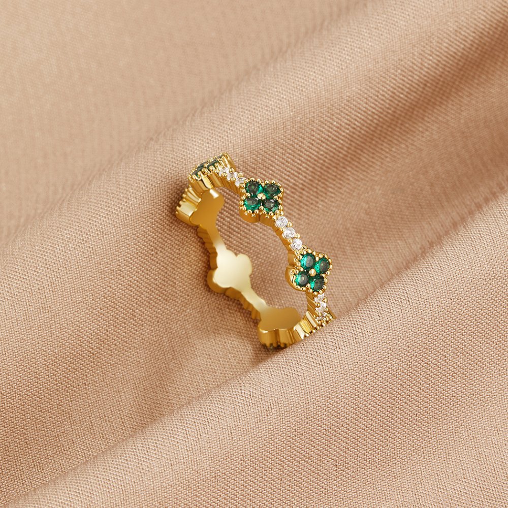 Bague Trèfle Cristal