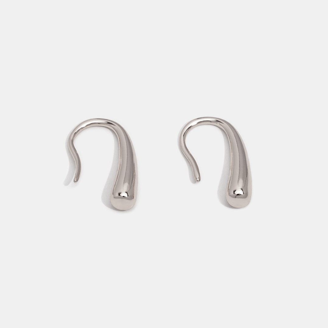 Boucles Francesca goutte argent