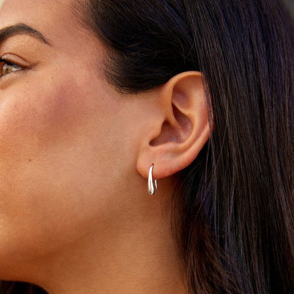 Boucles Francesca goutte argent