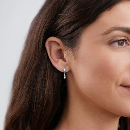 Boucles Francesca goutte argent