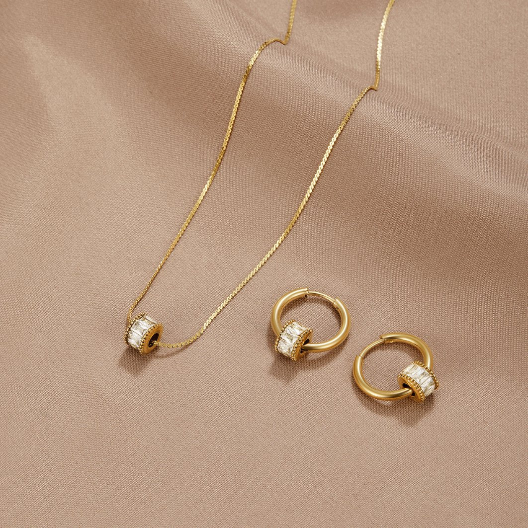 Créoles Gigi cristal or 18K