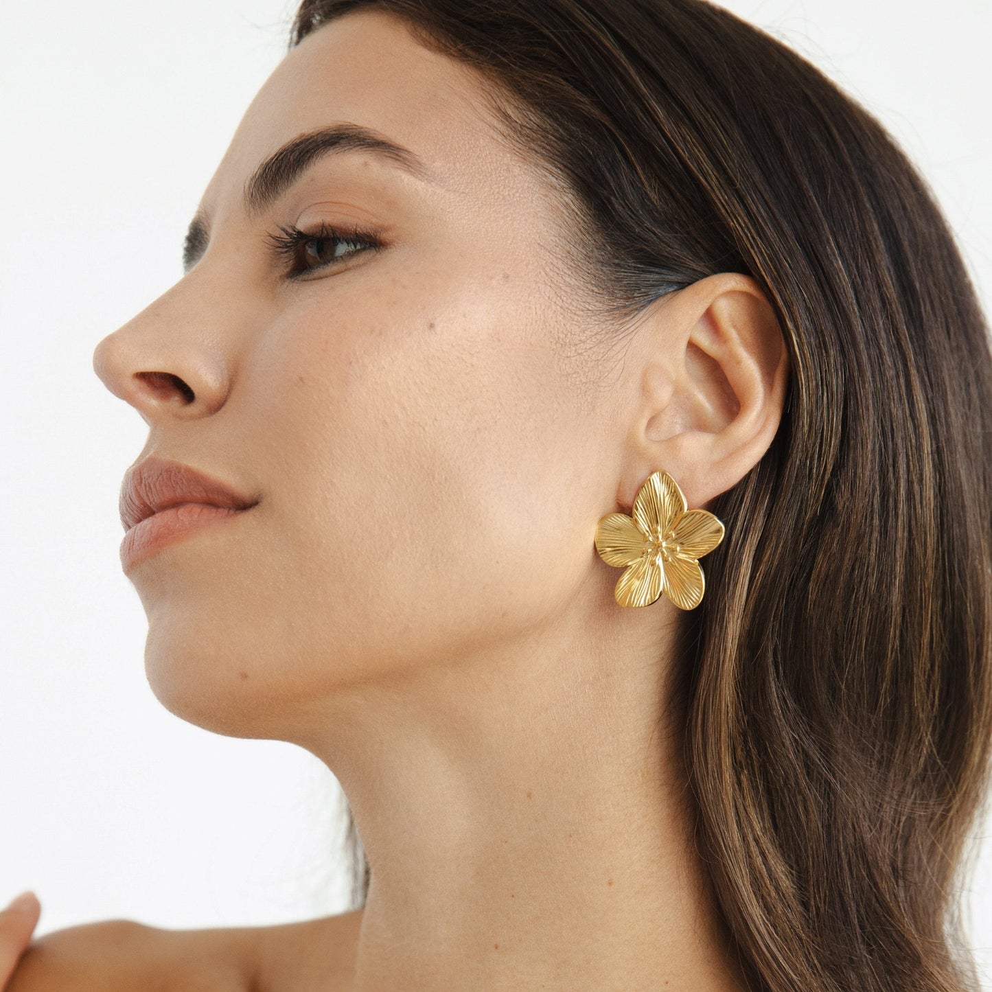 Boucles fleur or