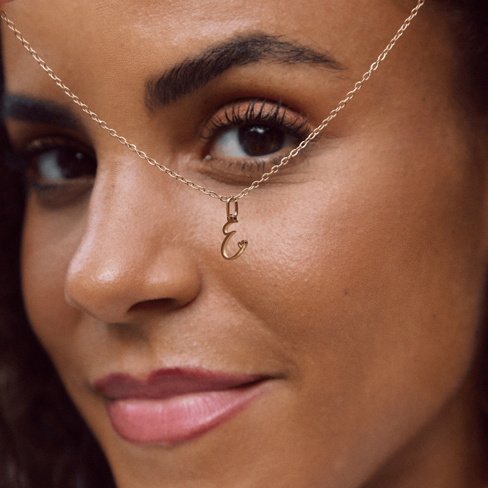 Collier Cœur Lettre Or