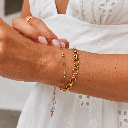 Bracelet Chaîne Maillons Dorée