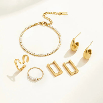 Créoles rectangle or