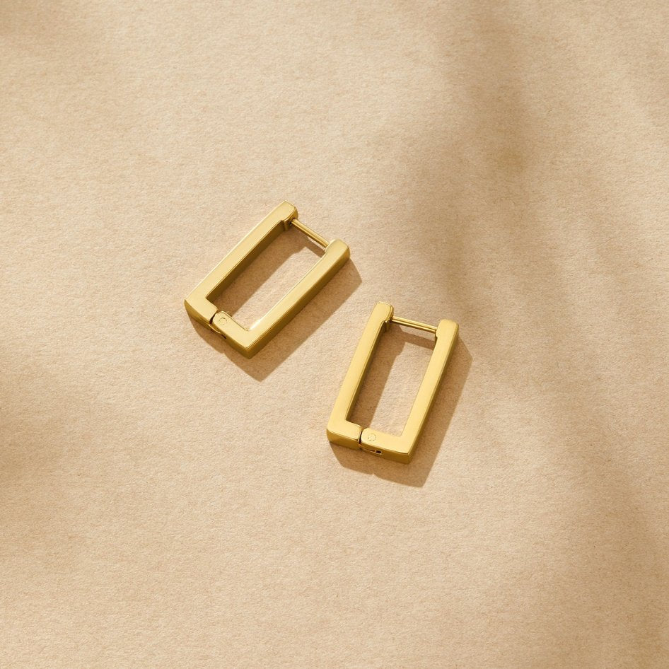 Créoles rectangle or