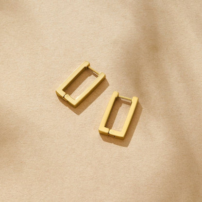 Créoles rectangle or