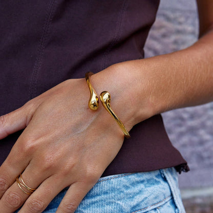 Bracelet Jonc Goutte Dorée